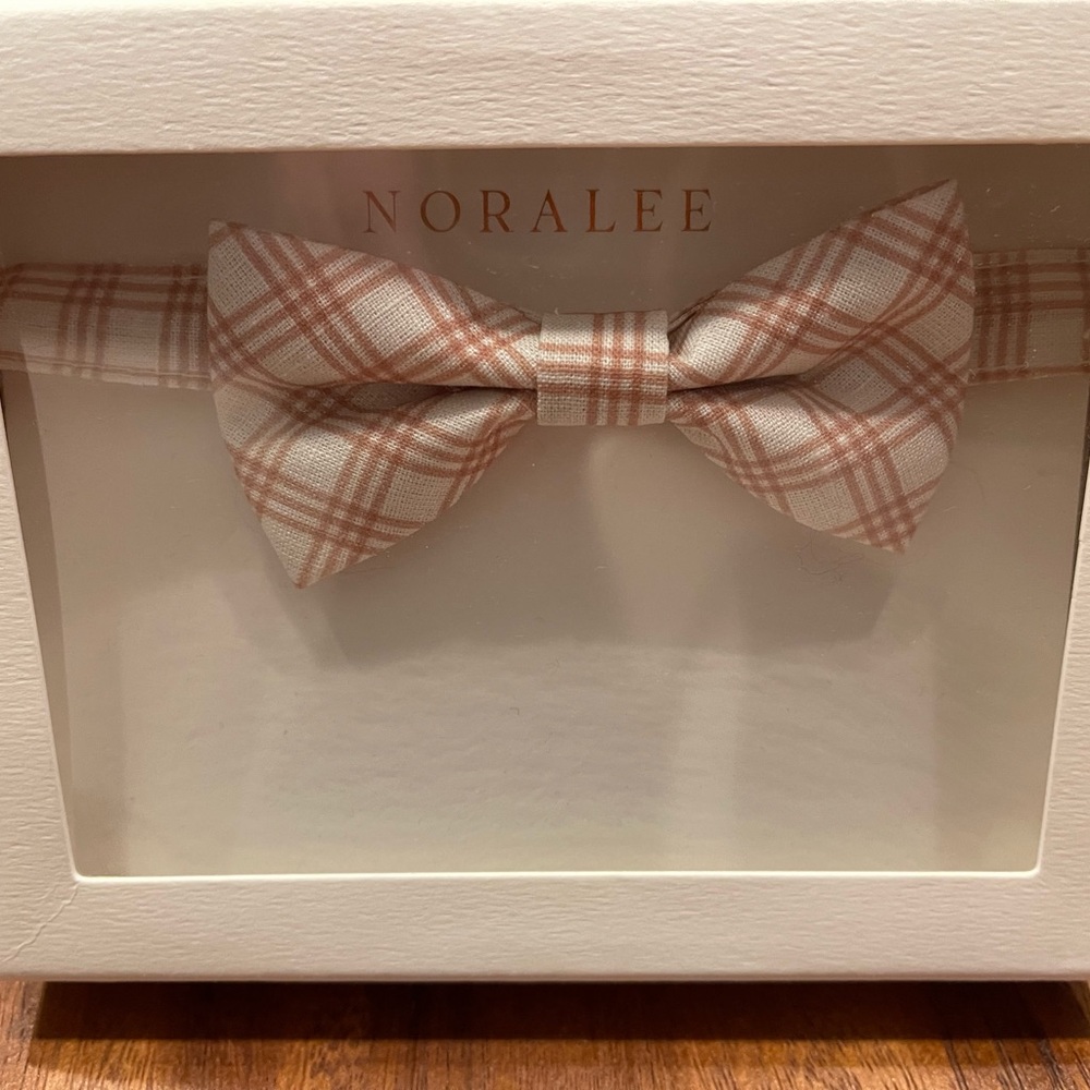 Noralee Boys Coral Check Bow Tie - NWT